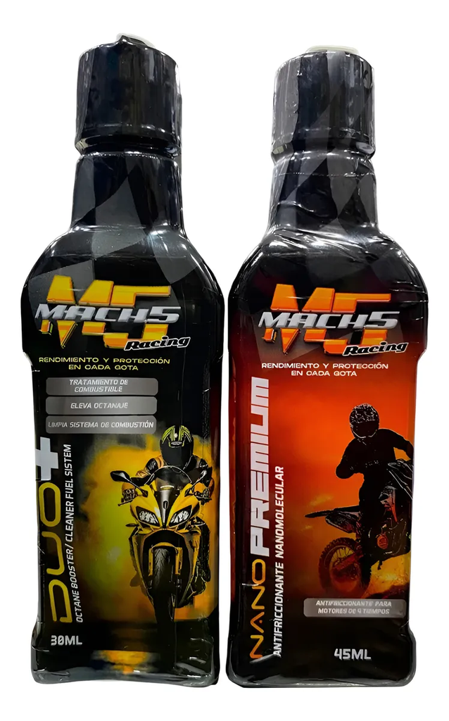 Kit Mach5 Para Moto Elevador Octanaje Y Antifricionante